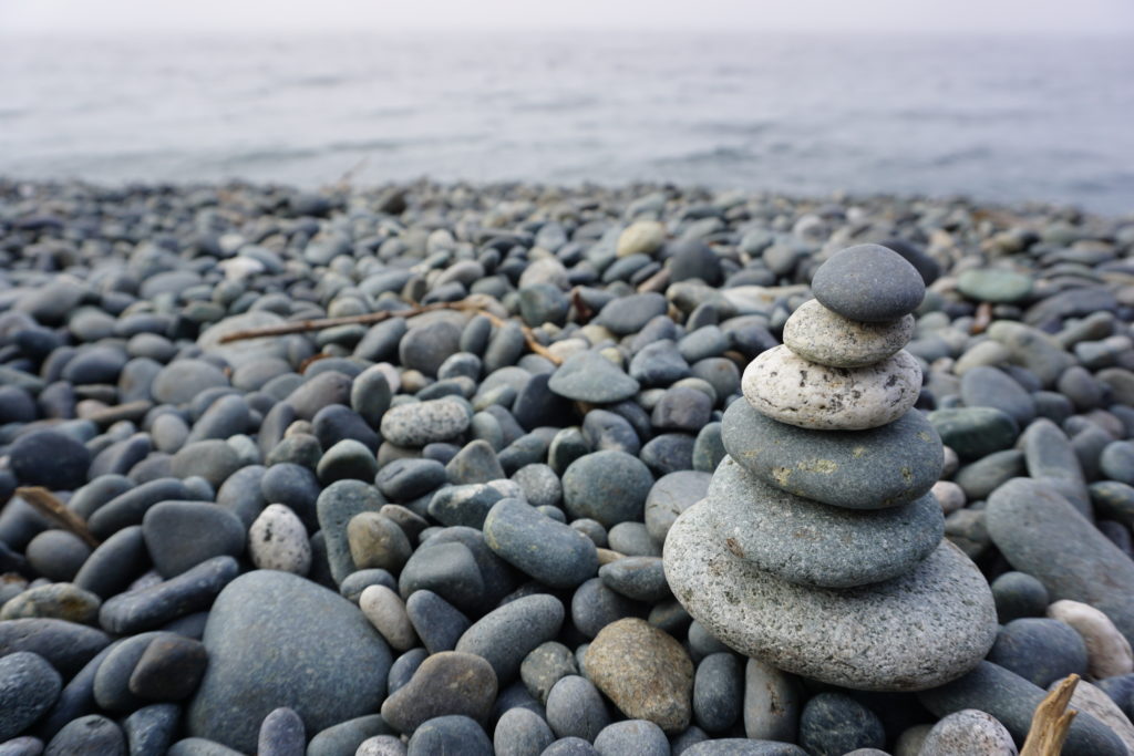 A rocky beach